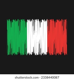 Italy Flag Brush Vector Illustration