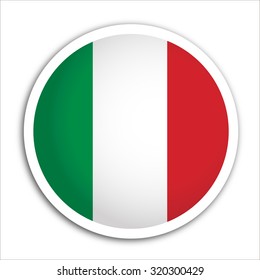 italy flag Button Vector - flag icons