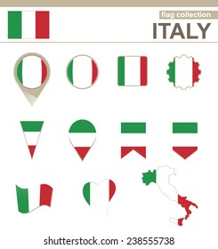 Italy Flag Collection, 12 versions