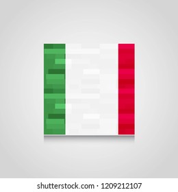 Italy flag with creative design vector