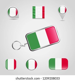 Italy flag design vector