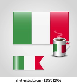 Italy flag design vector