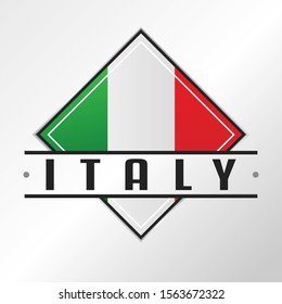 Italy Flag Emblema. Vector Design National. Illustration Country Symbol.