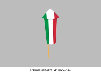 Italy flag with firework shape, Vector flag of Italy, italian flag, vector illustration
