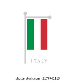 italy flag flat design vector illustration