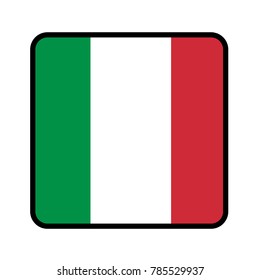 Italy Flag, Flat Vector Rectangle