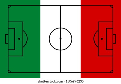 Italy flag football plan board