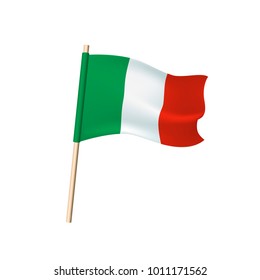 Italy flag (green, white and red vertical stripes). Vector illustration - Shutterstock ID 1011171562