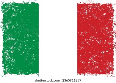 Italy flag grunge distressed style