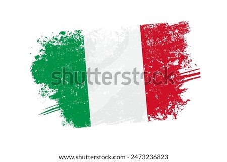  Italy flag with grunge effect - vector illustration