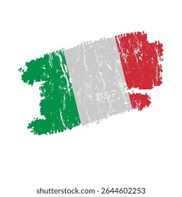  Italy flag with grunge effect, vintage Italy flag - vector illustration