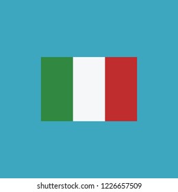 Italy flag icon in flat design. Independence day or National day holiday concept.