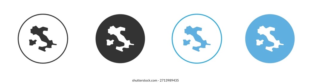 Conjunto de diseño de Plantilla de logotipo de icono de bandera de Italia