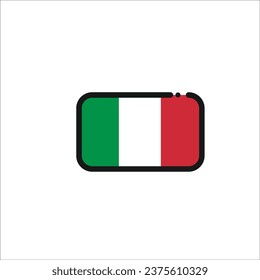 Italy flag icon vector illustration