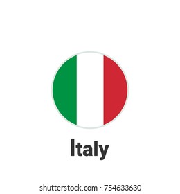 Italy flag icon. Vector illustration.
