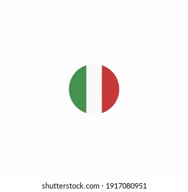 Italien-Flaggensymbol-Vektorgrafik auf weißem Hintergrund