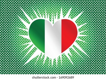 Italy flag icons theme idea for design 