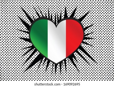 Italy flag icons theme idea for design 