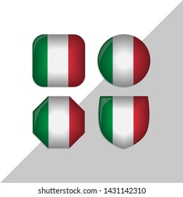 italy flag icons theme. vector