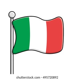 Italy flag isolated.