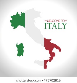 italy flag isolated icon vector illustration design