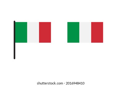 Italy Flag isolated on white background