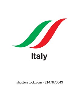 Italy flag logo vector design symbol