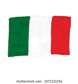 Italy flag made of grunge style vector