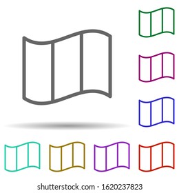 Italy, flag in multi color style icon. Simple thin line, outline vector of italy icons for ui and ux, website or mobile application
