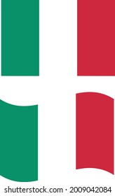 Italy Flag. National flag of Italy sign. Waving Flag of Italy symbol. flat style.