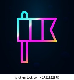Icono de nolan de la bandera italiana. Línea delgada simple, contorno vectorial de iconos cursivos para ui y ux, sitio web o aplicación móvil