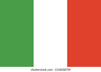 Italy flag. Official colors and proportion. National Italy flag.