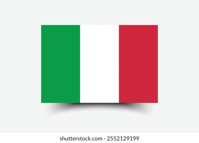 Bandera de Italia colores oficiales y proporción Ilustración vectorial digital