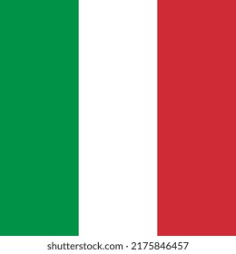 Bandera italiana, colores oficiales. Ilustración vectorial.