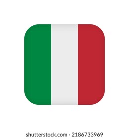 Bandera italiana, colores oficiales. Ilustración vectorial.