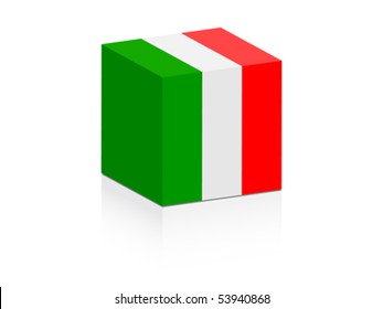 italy flag on box