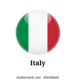 Italy Flag on Button / symbol