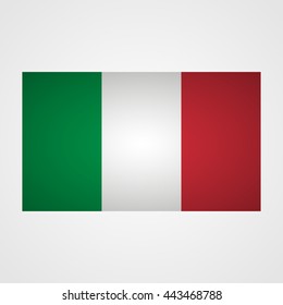 Italy flag on a gray background. Vector illustration