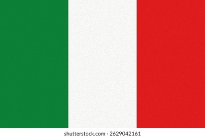 Italy flag with paper texture wall background. Vector illustration 