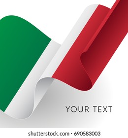 Italy flag. Patriotic design. Vector illustration.