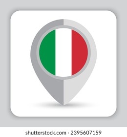 Icono de mapa de pinzas de bandera de Italia
