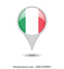 Italy flag pin vector design
