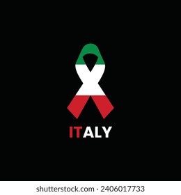 Italienische Flagge Bänder-Design-Vektorgrafik