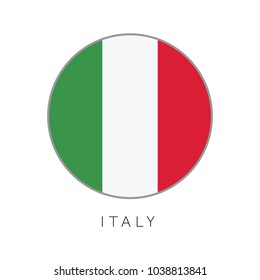 Italy Flag Round Circle Vector Icon