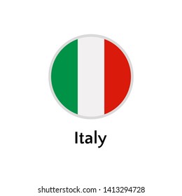 Italy flag round flat icon, european country vector illustration