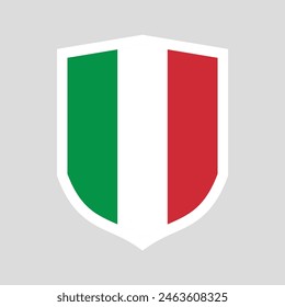 Italy Flag in Shield Shape Frame