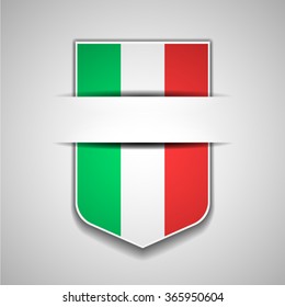 Italy flag shield sign