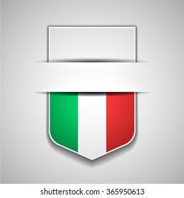 Italy flag shield sign