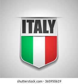 Italy flag shield sign