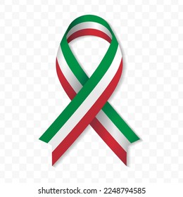 Italien Flagge Streifen Band Vektorgrafik auf transparentem Hintergrund Vektorbild (PNG).
